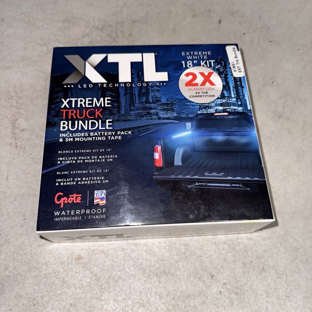 Grote 18” XTL LED Task Light Kit 61K61 Truck Bed Bright Battery Powered - New OB